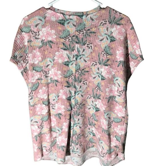 Lane Bryant Pink Floral Top shirt SZ 18/20 soft comfortable - Picture 2 of 5